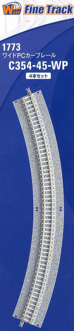 Fine Track Wide PC Curved Track C354-45-WP(F) (Set of 4)