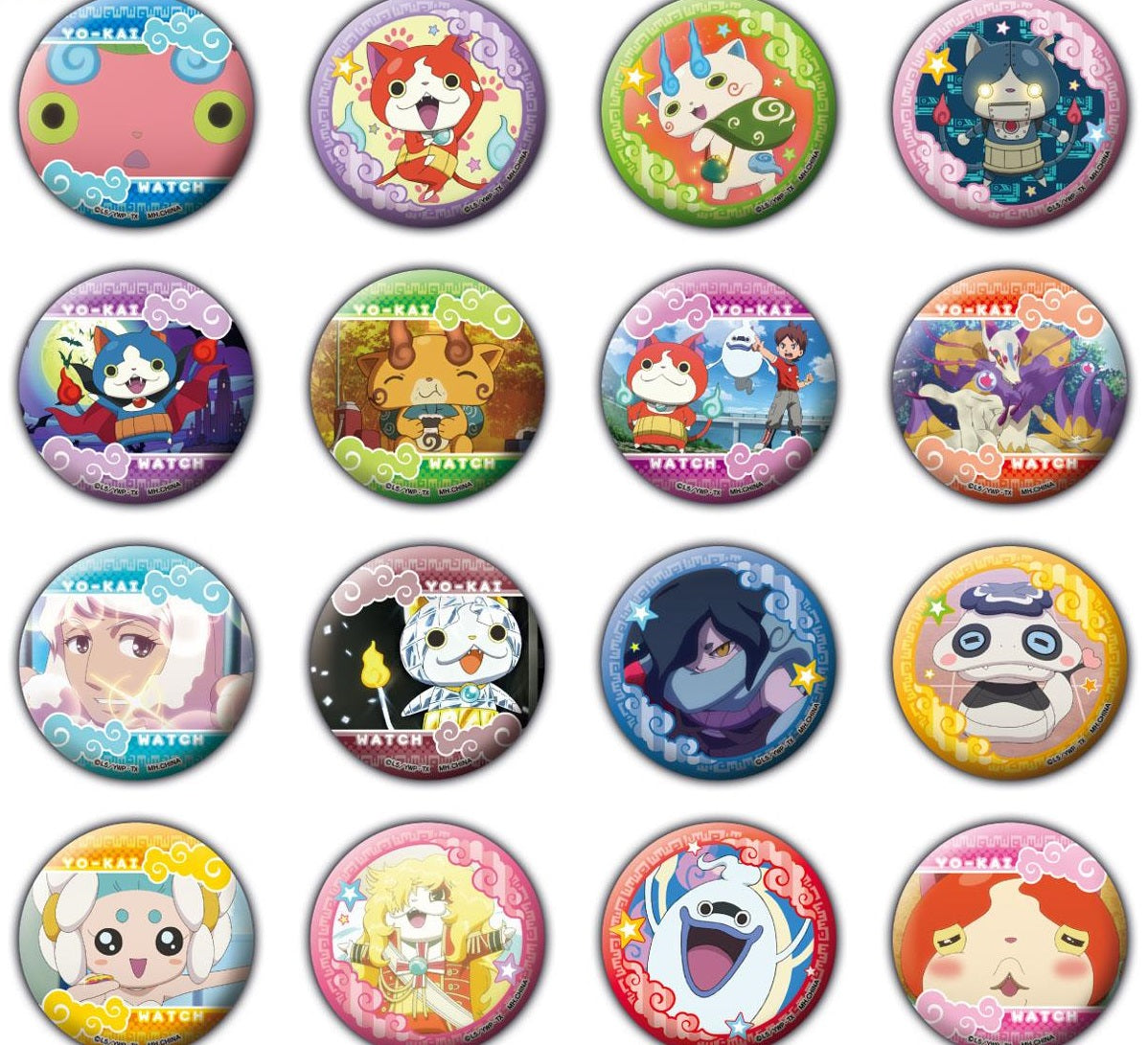 Fortune Badge Yo-Kai Watch Scenes Badge Divination! 16 pieces