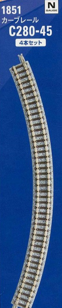 Fine Track Curved Tracks C280-45 (F) (Set of 4)