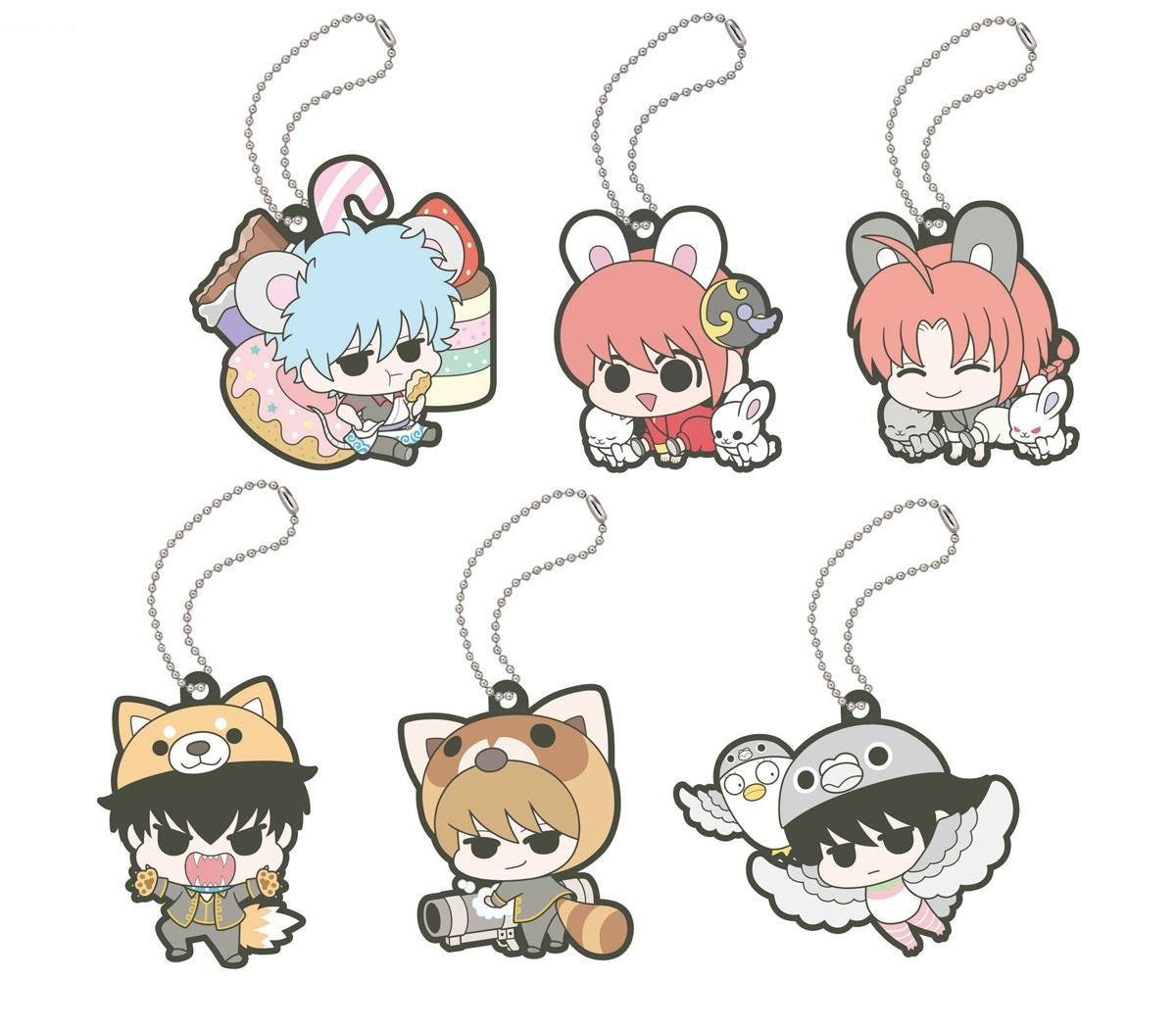 Rubber Mascot Gintama Prince Hata`s Animal Paradise (Set of 6)