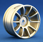 Silver 10 Spoke M Chassis Rims 2pc