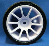 26017 Pre-Glued Sc36 10 Spoke Wheesl (White) M-Chassis