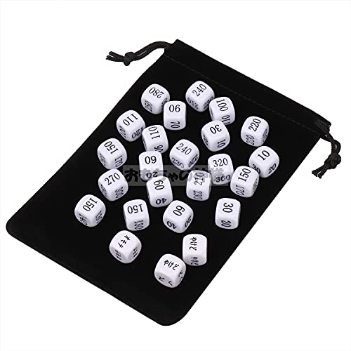 おもちゃの神様 ダメカン ポケモンカードゲーム対応 ダメカン ダイス 14mm ポケカ ダメージカウンター 収納ケース & 収納袋 付き (24個セット(ホワイト)) - BanzaiHobby