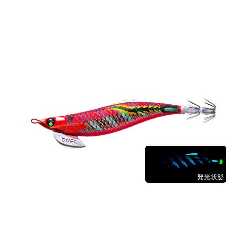 デュエル(DUEL) エギ: EZ-Q フィンプラス ランガン 3.5号 BLRR:15 ブルー夜光レッドレッド - BanzaiHobby