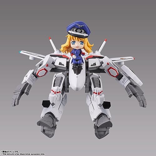 TINY SESSION マクロスF VF-25F メサイアバルキリー(アルト機) with シェリル 約100mm PVC&ABS製 塗装済み可動フィギュア - BanzaiHobby