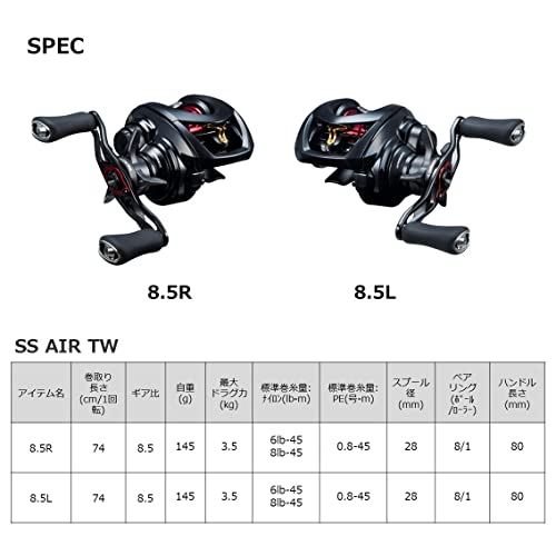 ダイワ(DAIWA) ベイトリール/ベイトフィネス SS AIR TW 8.5R - BanzaiHobby