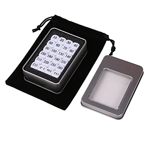 おもちゃの神様 ダメカン ポケモンカードゲーム対応 ダメカン ダイス 14mm ポケカ ダメージカウンター 収納ケース & 収納袋 付き (24個セット(ホワイト)) - BanzaiHobby