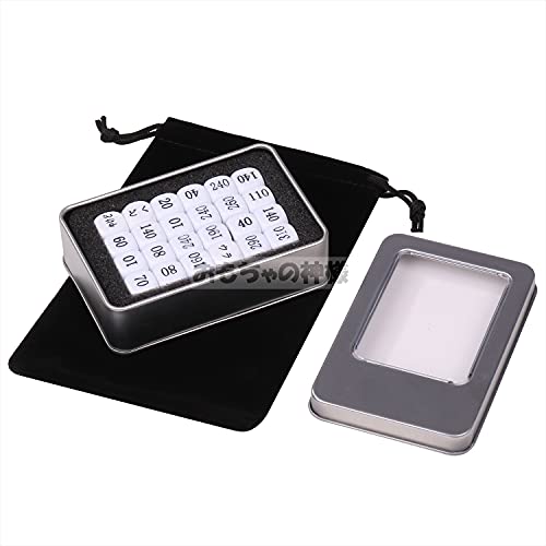 おもちゃの神様 ダメカン ポケモンカードゲーム対応 ダメカン ダイス 14mm ポケカ ダメージカウンター 収納ケース & 収納袋 付き (24個セット(ホワイト)) - BanzaiHobby