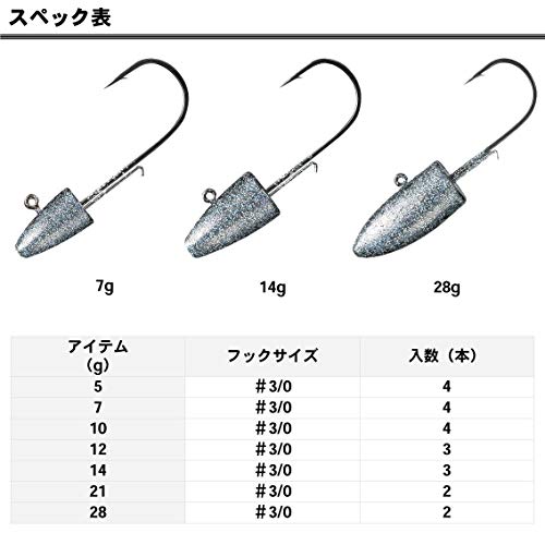 ダイワ(DAIWA) シーバスジグヘッドSS 7g#3/0 929400 - BanzaiHobby