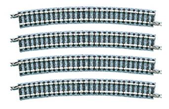 Fine Track Curved Tracks C541-15 F Set of 4