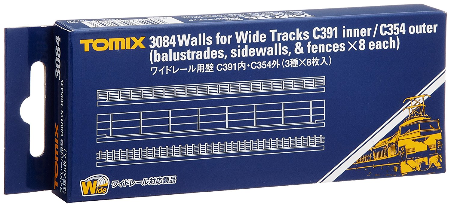 Walls for Wide Tracks C391 inner/C354 outer Balustrades, Sidewa