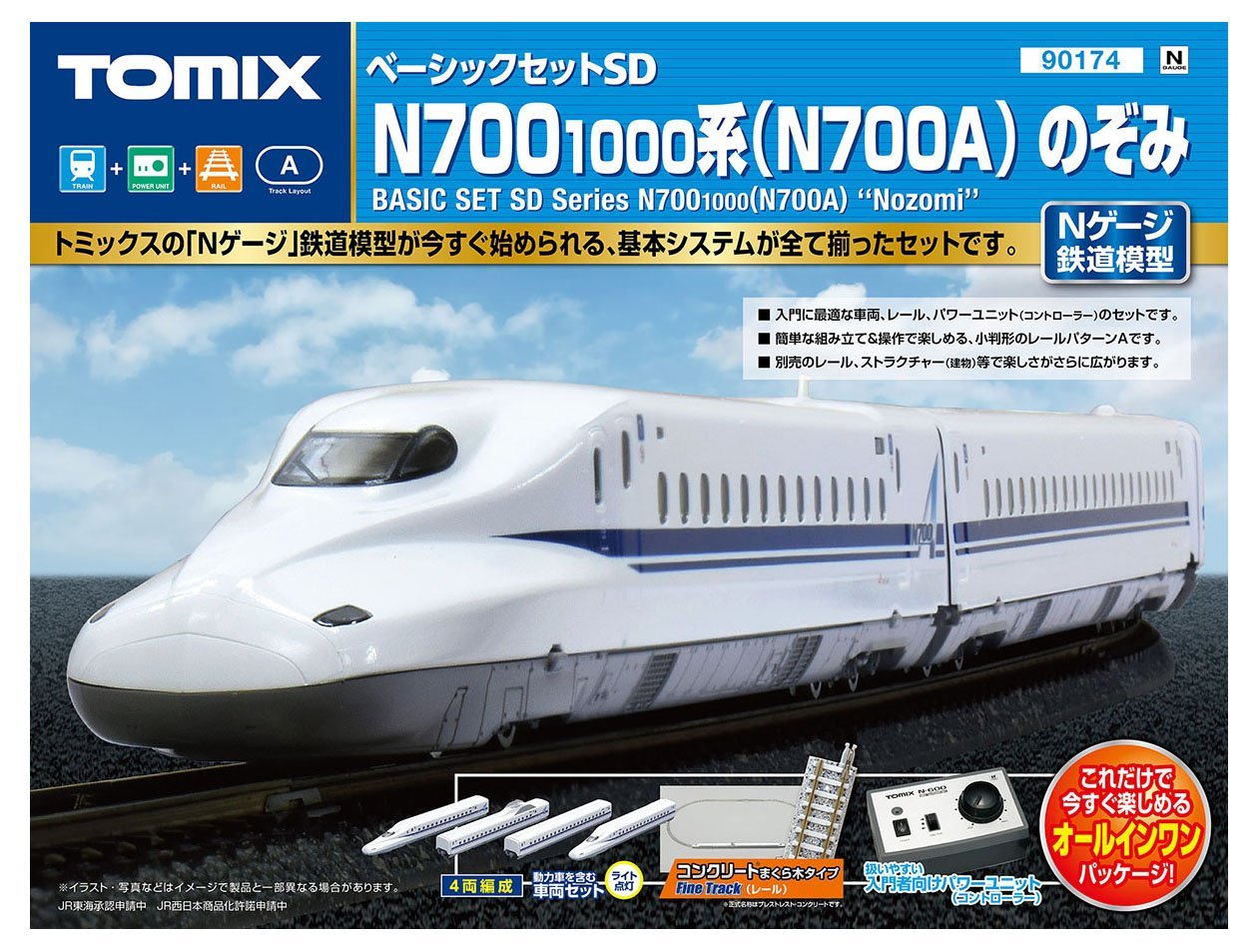 Basic Set SD Series N700-1000 N700A Nozomi 4-Car Set