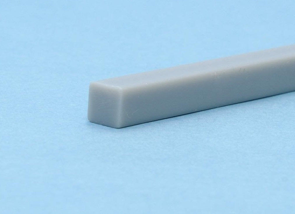 Plastic Square Bar 4.0mm (Gray) (4pcs)