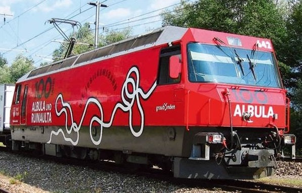 3101 Rhatische Bahn Ge4/4-III Albula Line 100th Anniversary Wra