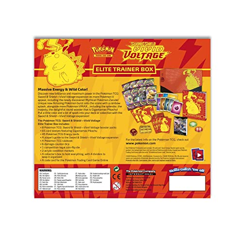 ポケモンカード: Sword & Shield 4 Vivid Voltage(ビビッドボルテージ) エリートピカチュウ トレーナーボックス マルチカラー(英語版) - BanzaiHobby