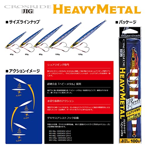 クロスライドジグ ヘビーメタル 100g XRJ-100#3 グリーンゴールド(ケイムラ) - BanzaiHobby