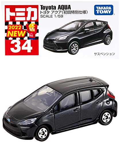 タカラトミー トミカ No.34 トヨタ アクア (初回版) ミニカー おもちゃ 3歳以上 - BanzaiHobby