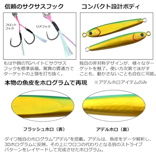 ダイワ(DAIWA) タングステンジグ TGベイトSLJ30FグリンGRマイワシ 30g - BanzaiHobby