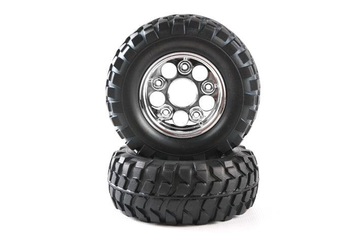 54484 Rock Block Tires - w/2-Piece Mesh Wheels (CC01)