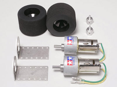 Gear Head Motor - 380K75 & 64mm Sponge Tire Set