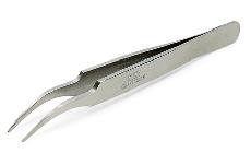 74108 HG Angled Tweezers Round Tip