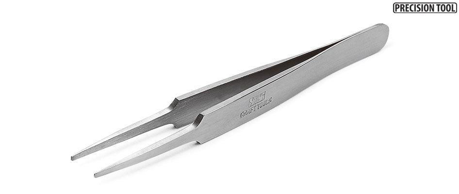 74109 HG Straight Tweezers Round Tip