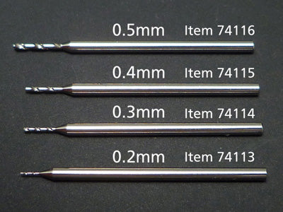 74114 Fine Pivot Drill Bit 0.3mm - Shank Dia. 1.0mm