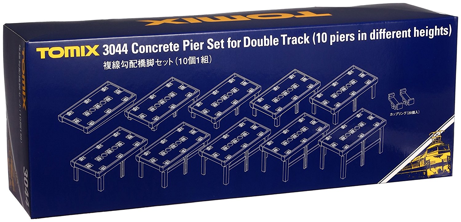 Concrete Pier Set for Double Track 10 piers in different height