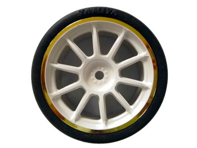 84254 Medium Narrow 10 Sp Wheels - White & Gold Rims/0