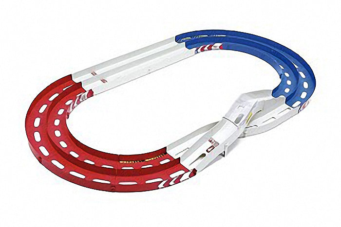 94893 JR Mini 4WD Oval Home Circuit - 2-Level Ln Chg Red/White/B