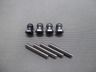 Damper End Ball Set (WR-02/GF-01/5mm Black)