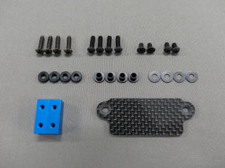 JP-798 DT-02 Aluminium Servo Mount & Carbon Upper Plate