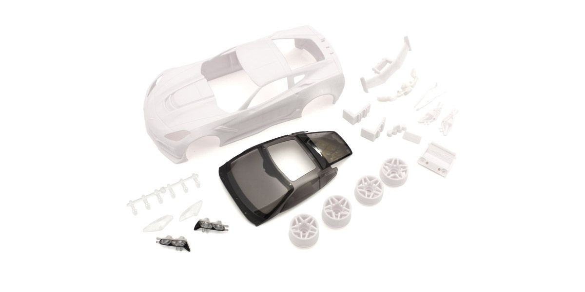 MZN196 Corvette ZR1 White Body Set w/Wheel