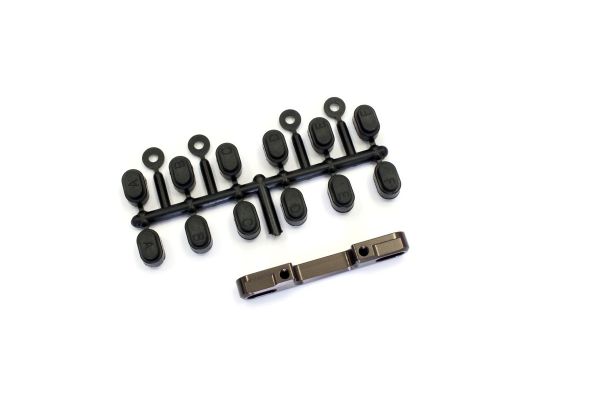 LAW36GM Al Rear Sus. Holder (RF/Gunmetal/ZX-5)