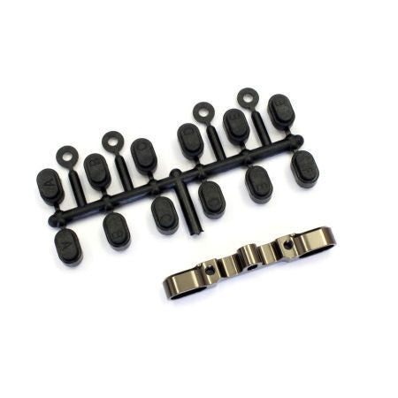 LAW37GM Aluminum Rear Suspension Holder (RR / Gunmetal / ZX-5)