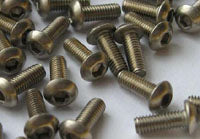 NTR-3308 Titanium Hex Screw Button 3x8 30pcs