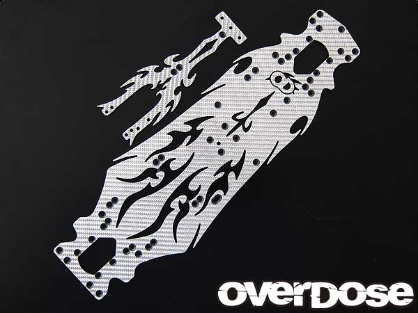 OD1068 Silver Carbon Chassis Set Yokomo DRB