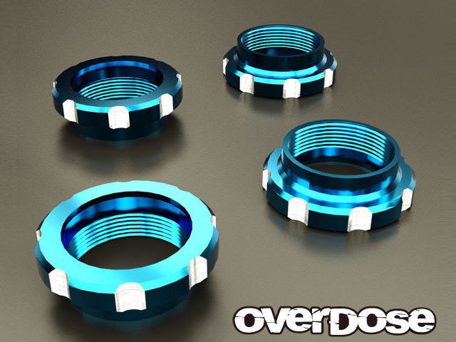 OD1122 Aluminium Shock Adjust Nut (Light Blue)