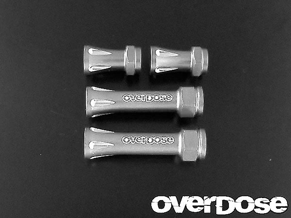 OD1274 Aluminum Brace Post Set for Carbon Chassis Drift Package