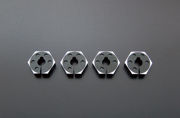 OD1437 Aluminum Wheel Hub Set 4mm (Black / 4pcs)