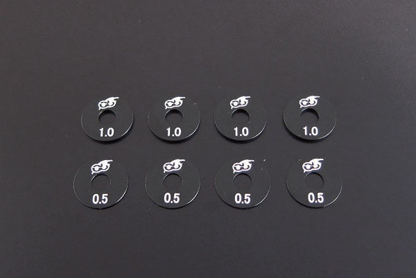 OD1438 Wheel Spacer Set (Black / 0.5mmx4pcs, 1.0mmx4pcs)