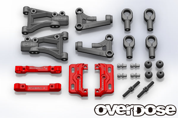 OD1691 Front A-arm & Mount Set (For DIB / Red)