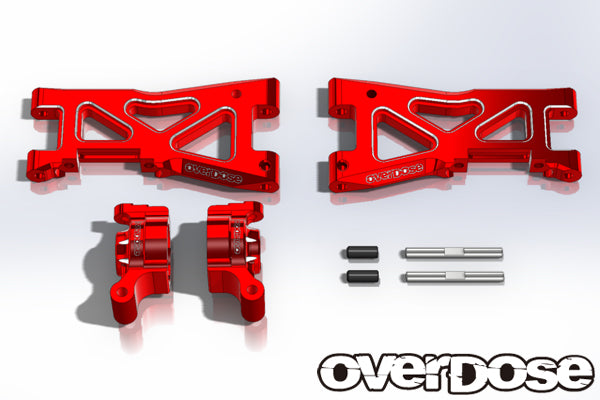 Aluminum Rear Long Suspension Arms Set for Vacula & Divall Red