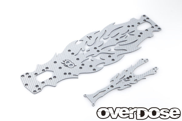 OD1758 Silver Carbon Chassis Set for DIB (Main: 2.4mm, Upper: 2.