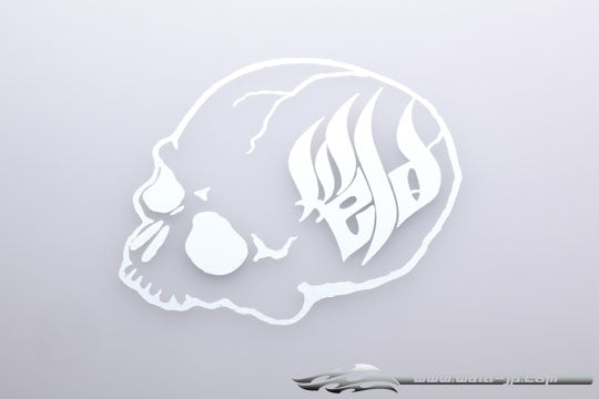 OD1850b Weld Skull Sticker / Plated Silver
