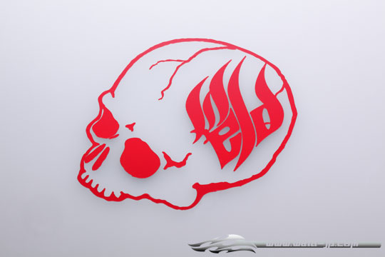 OD1852b Weld Skull Sticker / Plating Red