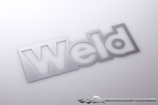 OD1874b "Weld" Corner Logo Sticker / Silver