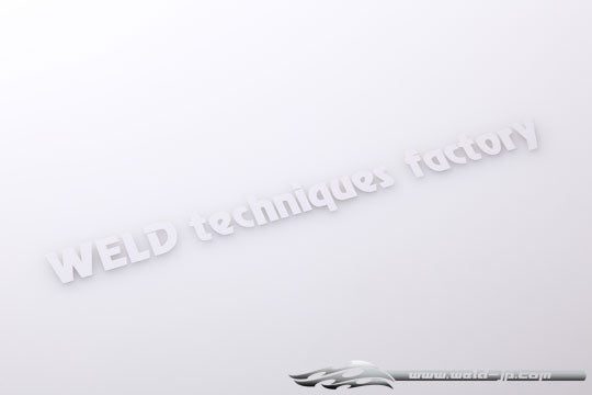 OD1891b "WELD techniques factory" Logo Sticker / White