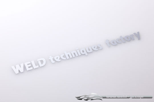 OD1892b "WELD techniques factory" logo sticker/Silver