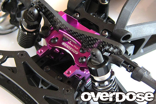 OD2285 RWD Alu Front Bulkhead for XEX & Vacula II Purple